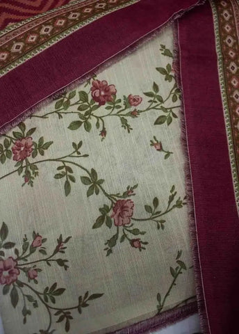 Bin Saeed Fabric - DPC-0701- 3 Piece Cotton Printed UnStitched Suit