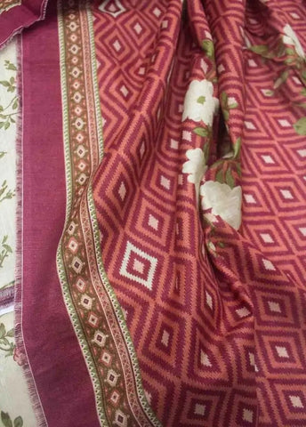 Bin Saeed Fabric - DPC-0701- 3 Piece Cotton Printed UnStitched Suit