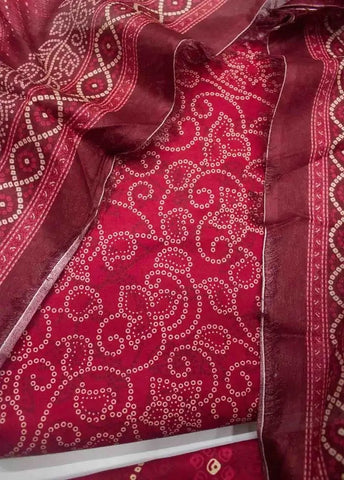 Bin Saeed Fabric - DPC-0704- 3 Piece Cotton Printed UnStitched Suit