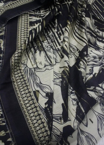 Bin Saeed Fabric - DPC-0705- 3 Piece Cotton Printed UnStitched Suit