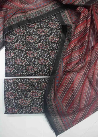 Bin Saeed Fabric - DPC-0706- 3 Piece Cotton Printed UnStitched Suit