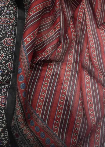 Bin Saeed Fabric - DPC-0706- 3 Piece Cotton Printed UnStitched Suit