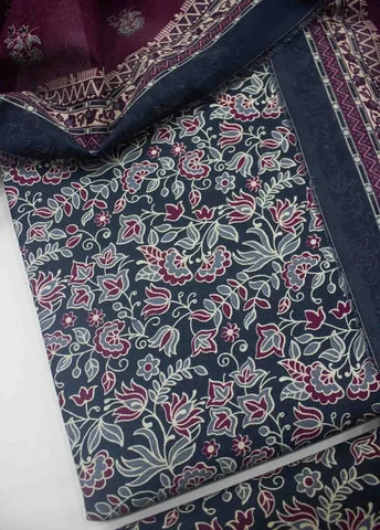 Bin Saeed Fabric - DPC-0707- 3 Piece Cotton Printed UnStitched Suit
