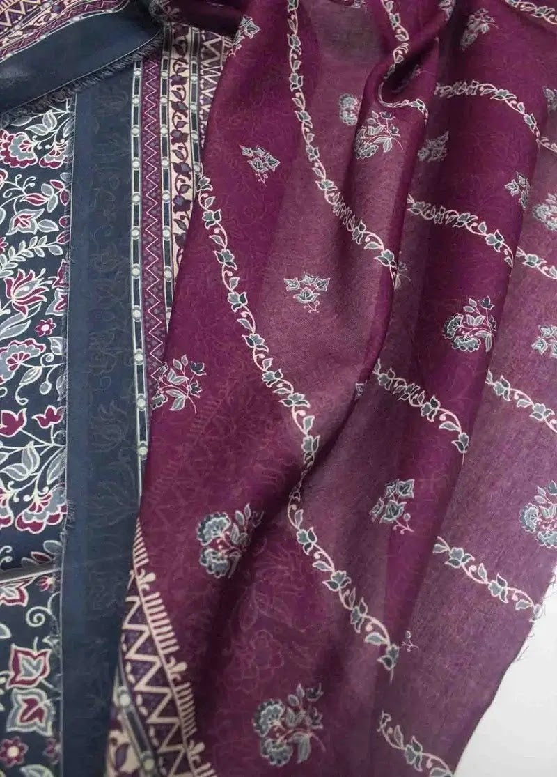 Bin Saeed Fabric - DPC-0707- 3 Piece Cotton Printed UnStitched Suit