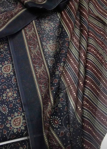 Bin Saeed Fabric - DPC-0709- 3 Piece Cotton Printed UnStitched Suit