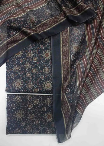 Bin Saeed Fabric - DPC-0709- 3 Piece Cotton Printed UnStitched Suit