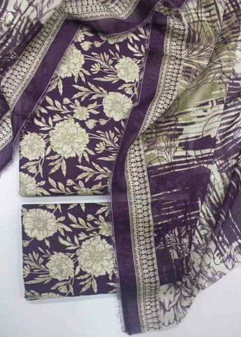 Bin Saeed Fabric - DPC-0711- 3 Piece Cotton Printed UnStitched Suit