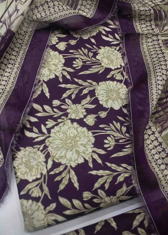 Bin Saeed Fabric - DPC-0711- 3 Piece Cotton Printed UnStitched Suit