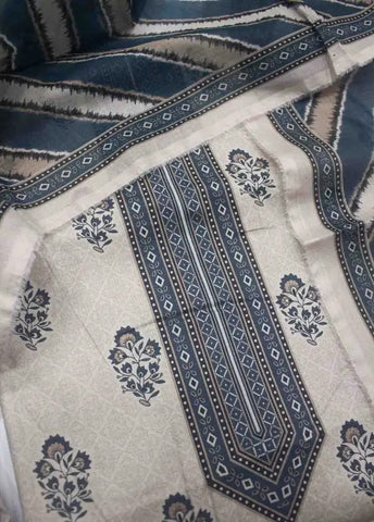 Bin Saeed Fabric - DPC-0712- 3 Piece Cotton Printed UnStitched Suit