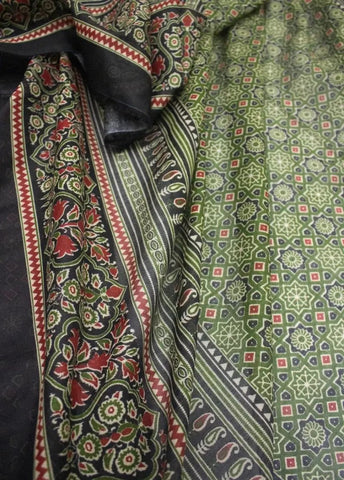 Bin Saeed Fabric - DPC-0713- 3 Piece Cotton Printed UnStitched Suit