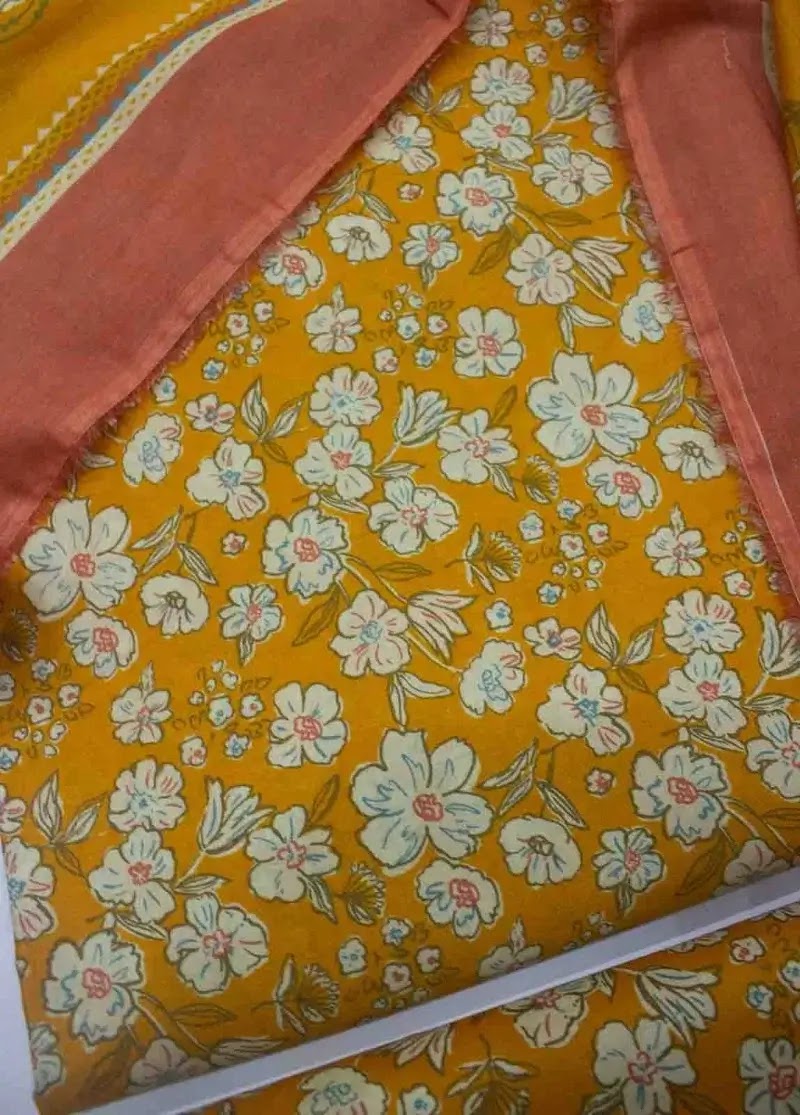 Bin Saeed Fabric - DPC-0714- 3 Piece Cotton Printed UnStitched Suit