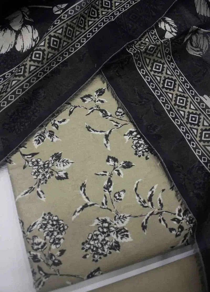 Bin Saeed Fabric - DPC-0715- 3 Piece Cotton Printed UnStitched Suit