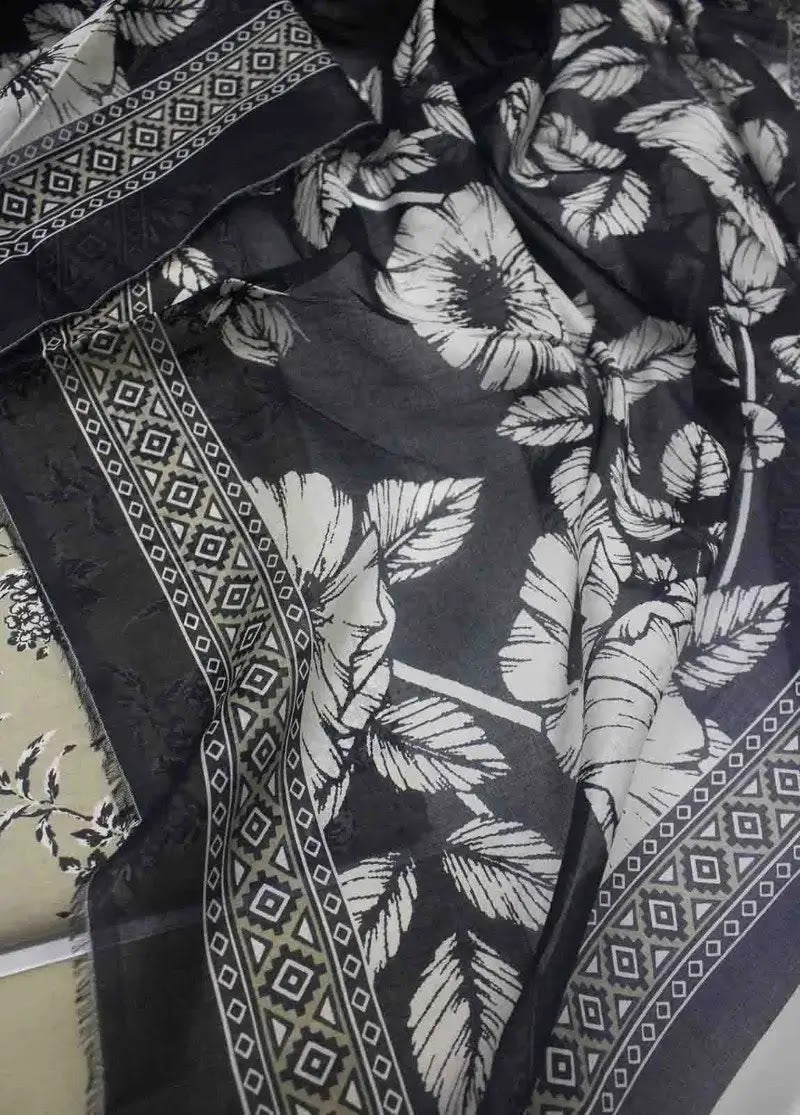 Bin Saeed Fabric - DPC-0715- 3 Piece Cotton Printed UnStitched Suit