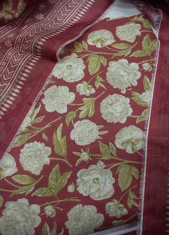 Bin Saeed Fabric - DPC-0717- 3 Piece Cotton Printed UnStitched Suit