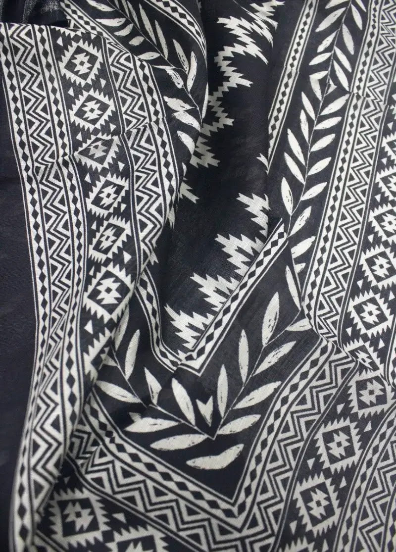 Bin Saeed Fabric - DPC-0719- 3 Piece Cotton Printed UnStitched Suit