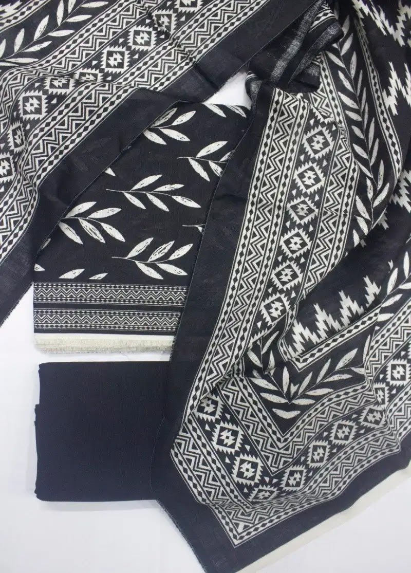 Bin Saeed Fabric - DPC-0719- 3 Piece Cotton Printed UnStitched Suit