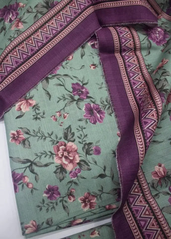 Bin Saeed Fabric - DPC-0720- 3 Piece Cotton Printed UnStitched Suit