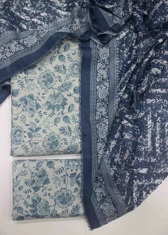 Bin Saeed Fabric - DPC-0722- 3 Piece Cotton Printed UnStitched Suit