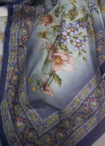 Bin Saeed Fabric - DPC-0723- 3 Piece Cotton Printed UnStitched Suit