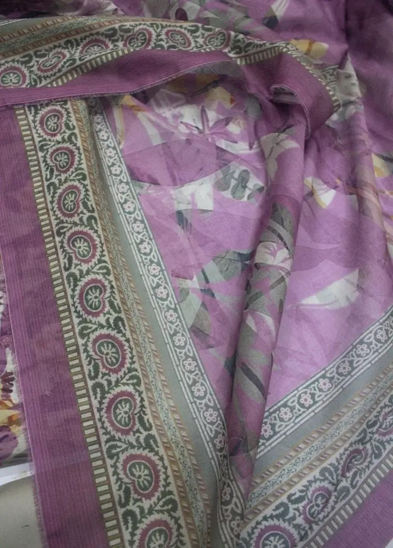 Bin Saeed Fabric - DPC-0724- 3 Piece Cotton Printed UnStitched Suit