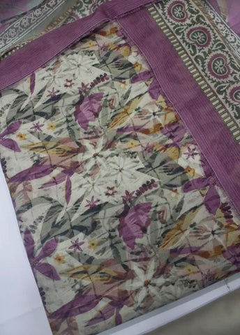 Bin Saeed Fabric - DPC-0724- 3 Piece Cotton Printed UnStitched Suit