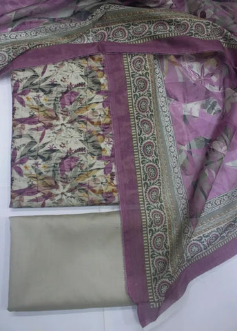 Bin Saeed Fabric - DPC-0724- 3 Piece Cotton Printed UnStitched Suit