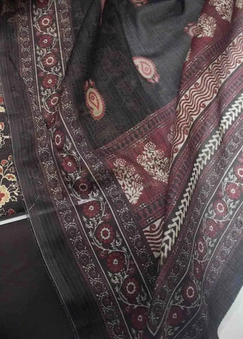 Bin Saeed Fabric - DPC-0725- 3 Piece Cotton Printed UnStitched Suit