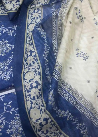 Bin Saeed Fabric - DPC-0727- 3 Piece Cotton Printed UnStitched Suit