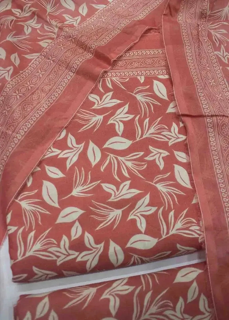 Bin Saeed Fabric - DPC-0729- 3 Piece Cotton Printed UnStitched Suit