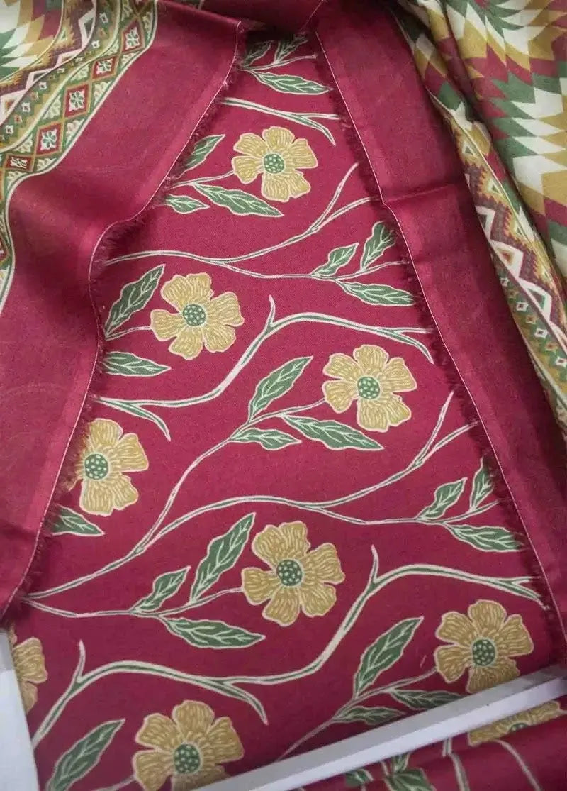 Bin Saeed Fabric - DPC-0731- 3 Piece Cotton Printed UnStitched Suit