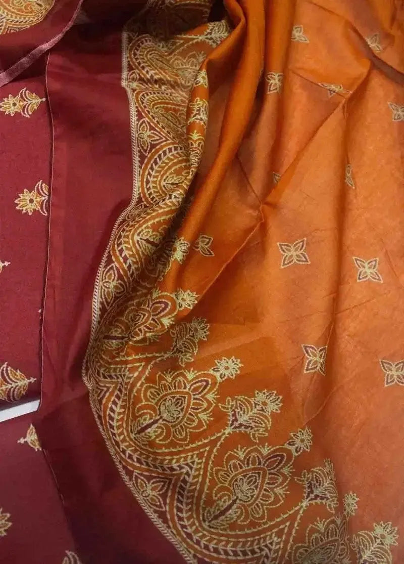 Bin Saeed Fabric - DPC-0732- 3 Piece Cotton Printed UnStitched Suit