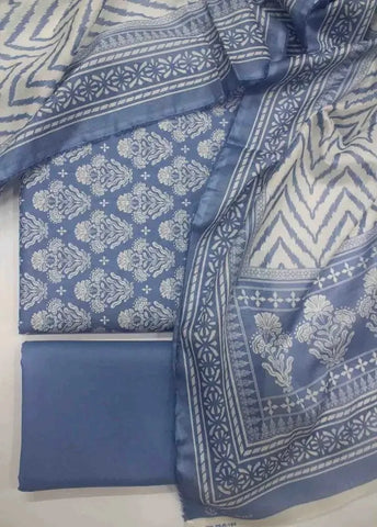 Bin Saeed Fabric - DPC-0738- 3 Piece Cotton Printed UnStitched Suit