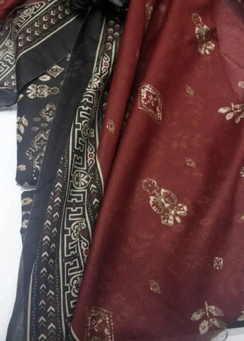 Bin Saeed Fabric - DPC-0740- 3 Piece Cotton Printed UnStitched Suit