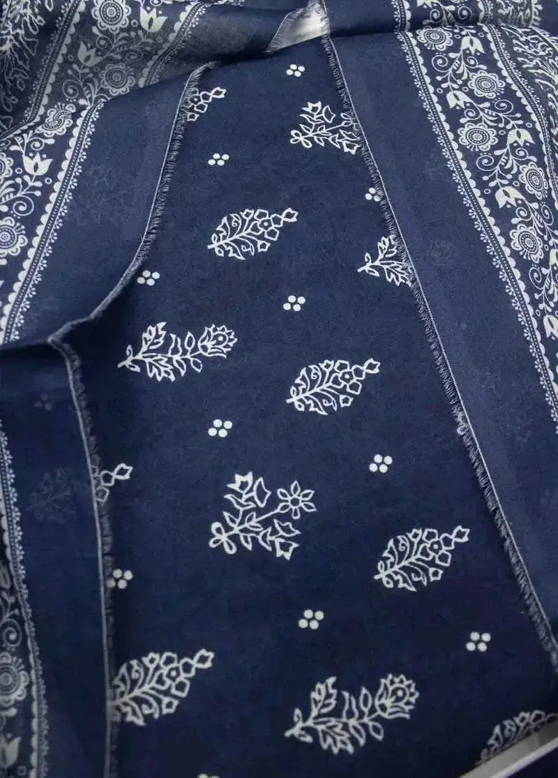 Bin Saeed Fabric - DPC-0744- 3 Piece Cotton Printed UnStitched Suit