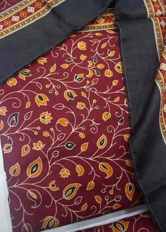 Bin Saeed Fabric - DPC-0745- 3 Piece Cotton Printed UnStitched Suit