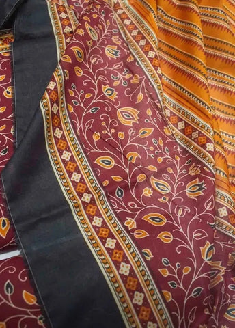 Bin Saeed Fabric - DPC-0745- 3 Piece Cotton Printed UnStitched Suit