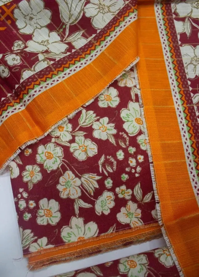 Bin Saeed Fabric - DPC-0746- 3 Piece Cotton Printed UnStitched Suit