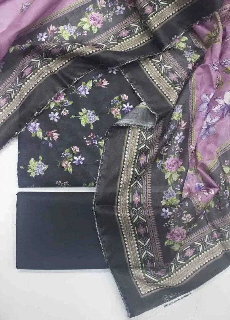 Bin Saeed Fabric - DPC-0747- 3 Piece Cotton Printed UnStitched Suit