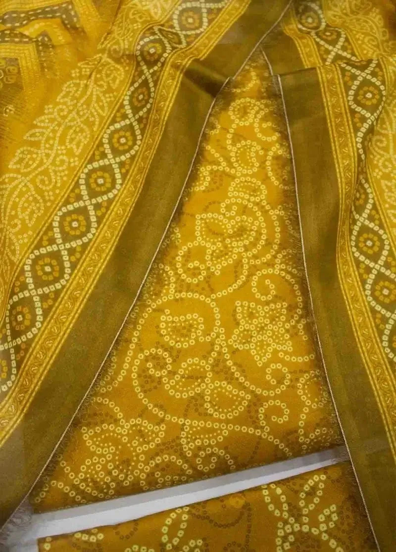 Bin Saeed Fabric - DPC-0748- 3 Piece Cotton Printed UnStitched Suit