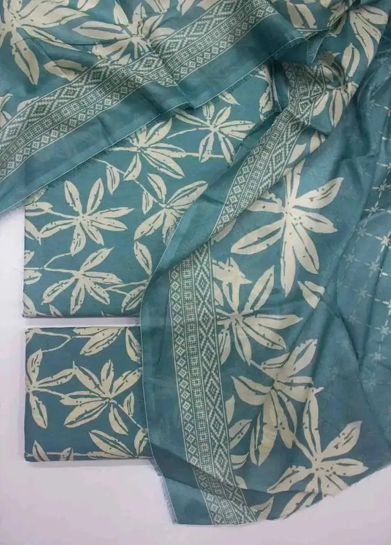 Bin Saeed Fabric - DPC-0749- 3 Piece Cotton Printed UnStitched Suit