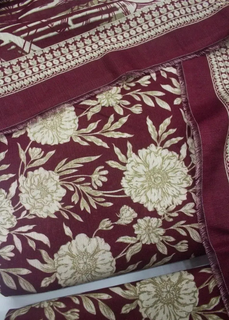 Bin Saeed Fabric - DPC-0750- 3 Piece Cotton Printed UnStitched Suit