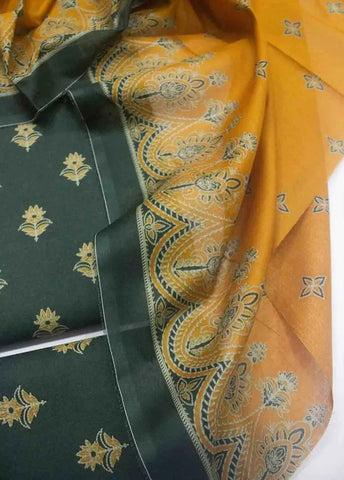 Bin Saeed Fabric - DPC-0755- 3 Piece Cotton Printed UnStitched Suit