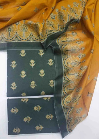 Bin Saeed Fabric - DPC-0755- 3 Piece Cotton Printed UnStitched Suit