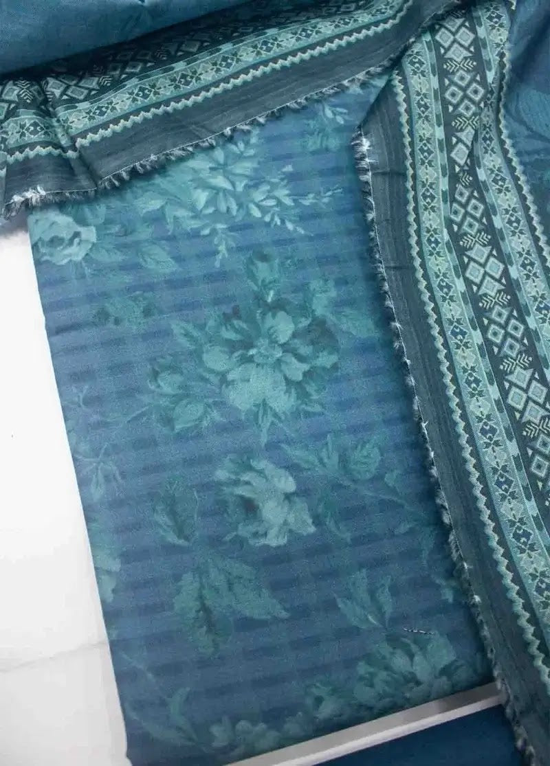 Bin Saeed Fabric - DPC-0756- 3 Piece Cotton Printed UnStitched Suit