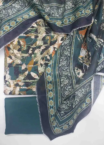 Bin Saeed Fabric - DPC-0757- 3 Piece Cotton Printed UnStitched Suit