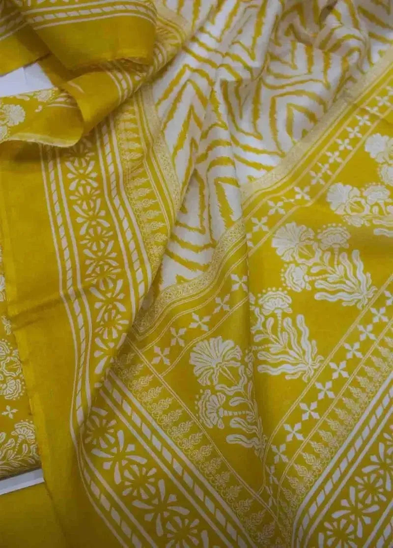 Bin Saeed Fabric - DPC-0759- 3 Piece Cotton Printed UnStitched Suit