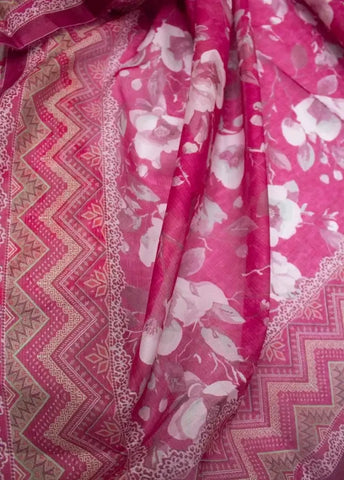 Bin Saeed Fabric - DPC-0760- 3 Piece Cotton Printed UnStitched Suit