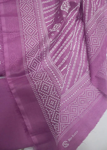 3 Piece Digital Printed Lilac Color Unstitched Suit