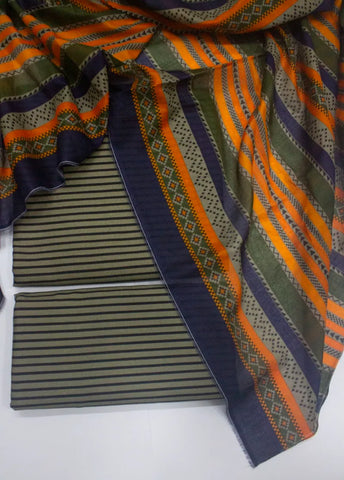 3 Piece Cotton Digital Printed MultiColor Unstitched Suit