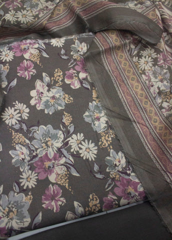 3 Piece Cotton Digital Printed MultiColor Unstitched Suit